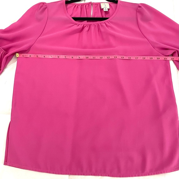 Joie Pink Blouse Long Cutout Sleeves Top  SZ L EUC - Picture 6 of 7